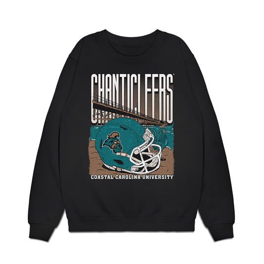 Coastal Carolina - NCAA Football : Andrew Ginsberg - Vintage Helmet Premium Crewneck Sweatshirt-0