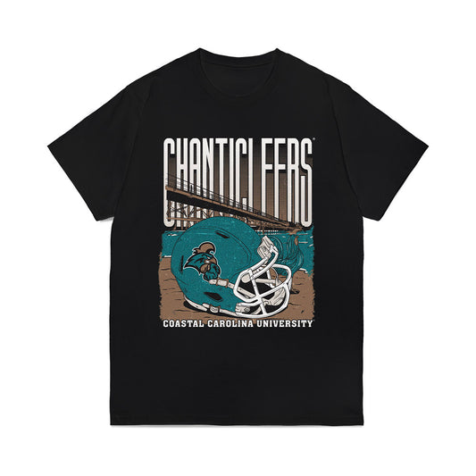 Coastal Carolina - NCAA Football : Michael Knight - Vintage Helmet Comfort Colors T-Shirt-0