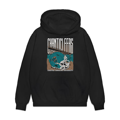 Coastal Carolina - NCAA Football : Dwayne White - Vintage Helmet Premium Hooded Sweatshirt-0