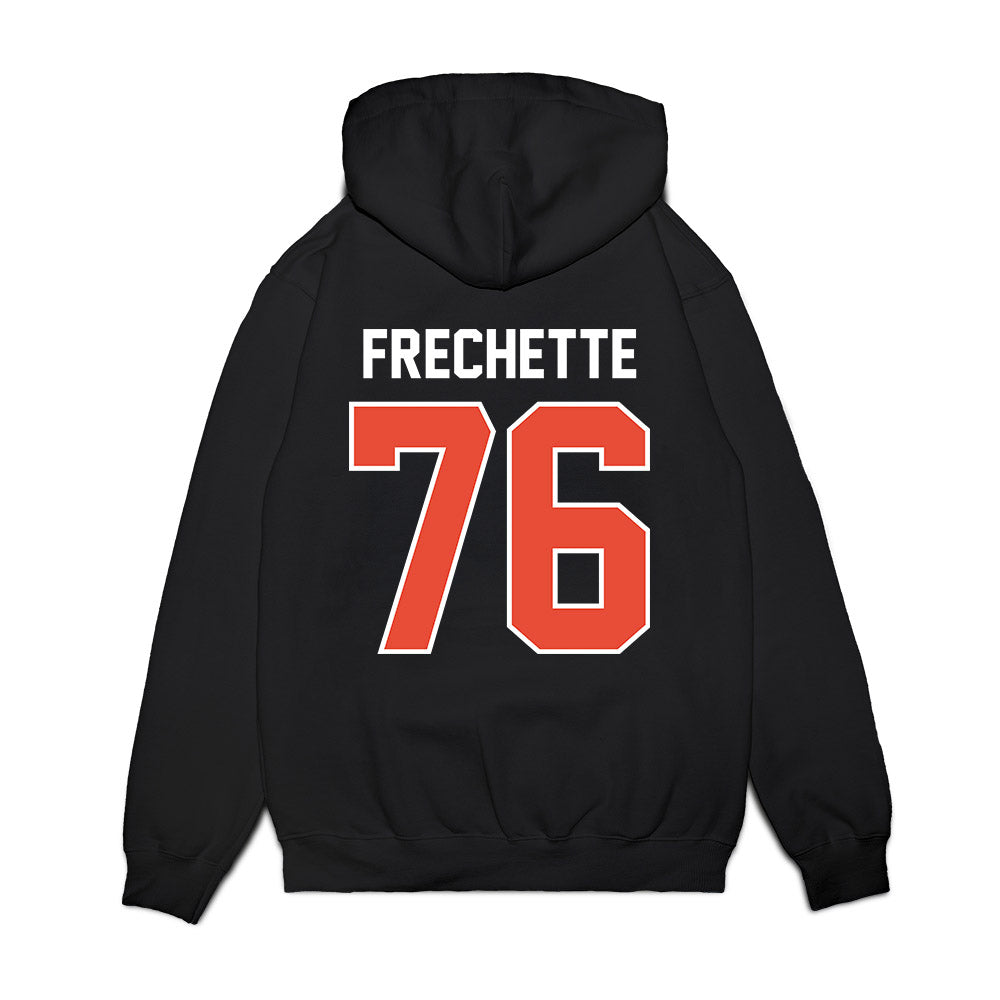 Illinois - NCAA Football : Dylan Frechette - Vintage Helmet Premium Hooded Sweatshirt-1