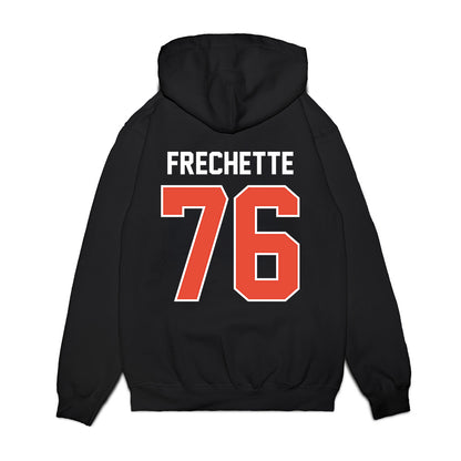 Illinois - NCAA Football : Dylan Frechette - Vintage Helmet Premium Hooded Sweatshirt-1