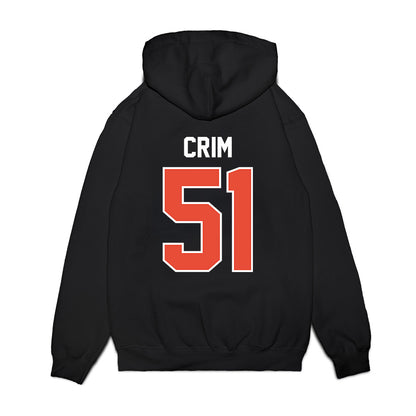 Illinois - NCAA Football : Parker Crim - Vintage Helmet Premium Hooded Sweatshirt-1