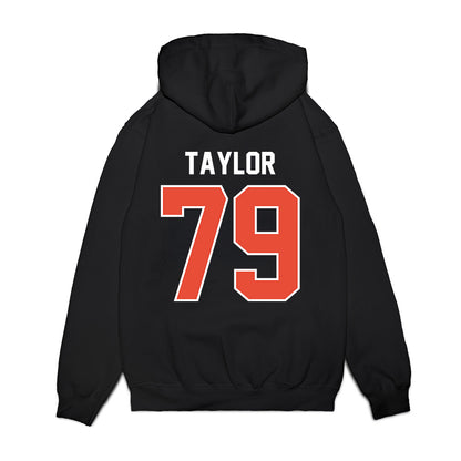 Illinois - NCAA Football : TJ Taylor - Vintage Helmet Premium Hooded Sweatshirt-1