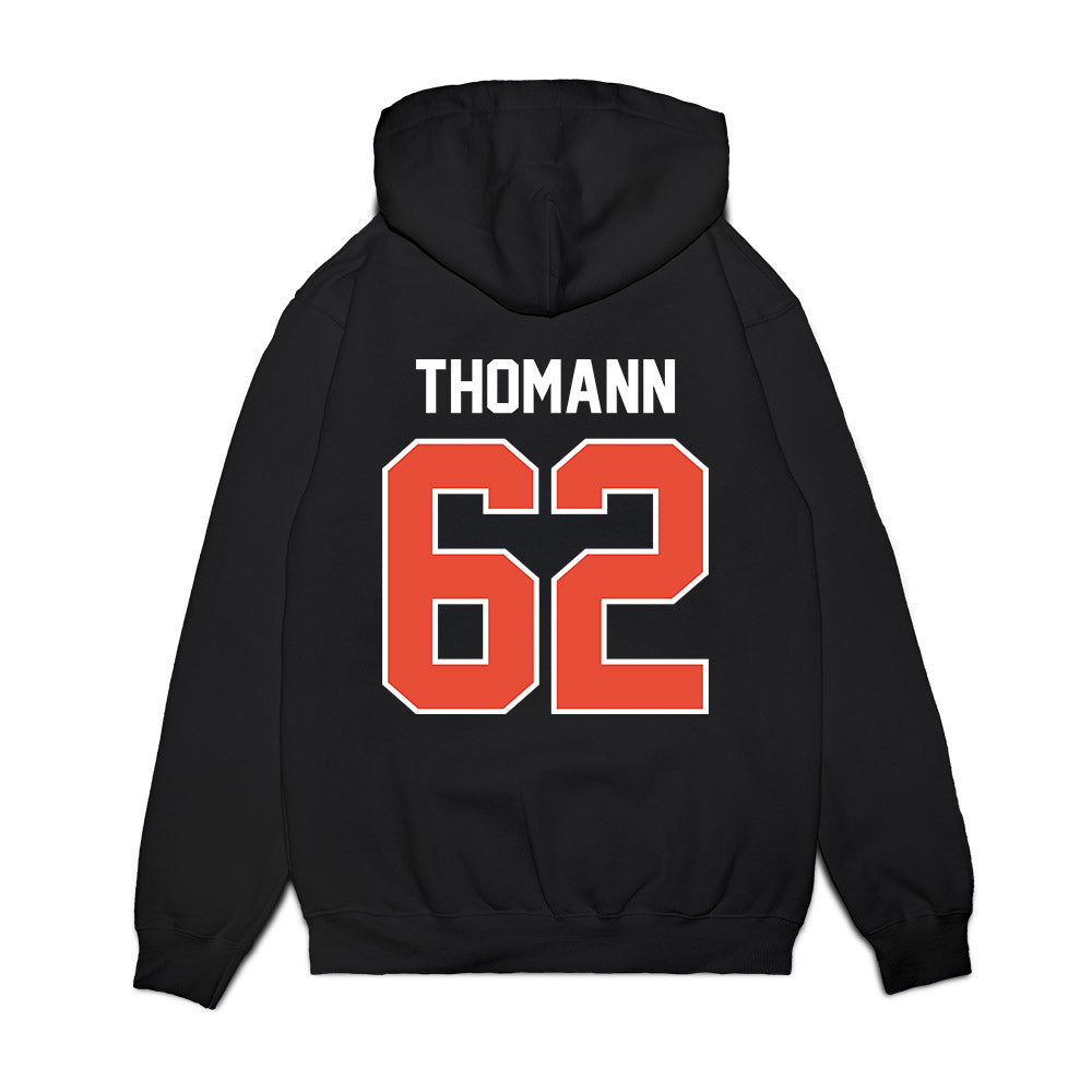 Illinois - NCAA Football : Casey Thomann - Vintage Helmet Premium Hooded Sweatshirt-1