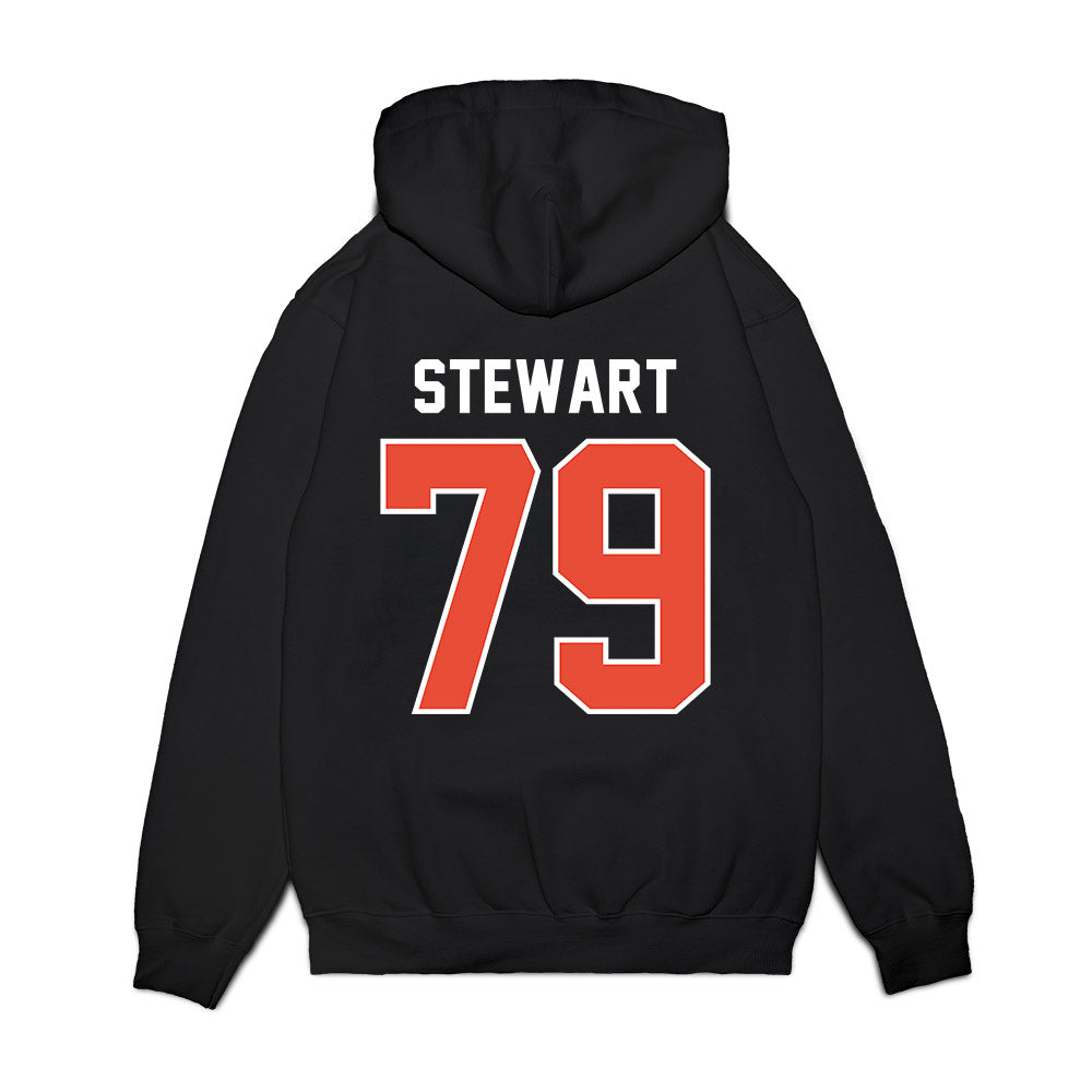 Illinois - NCAA Football : Zafir Stewart - Vintage Helmet Premium Hooded Sweatshirt-1