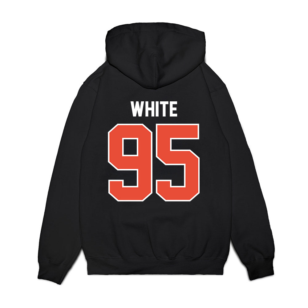 Illinois - NCAA Football : Isaiah White - Vintage Helmet Premium Hooded Sweatshirt-1
