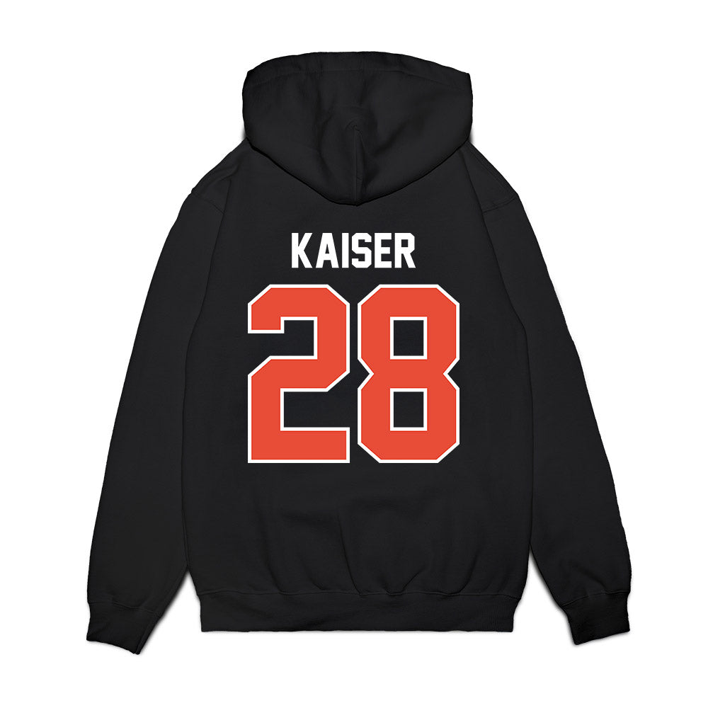 Illinois - NCAA Football : Karson Kaiser - Vintage Helmet Premium Hooded Sweatshirt-1