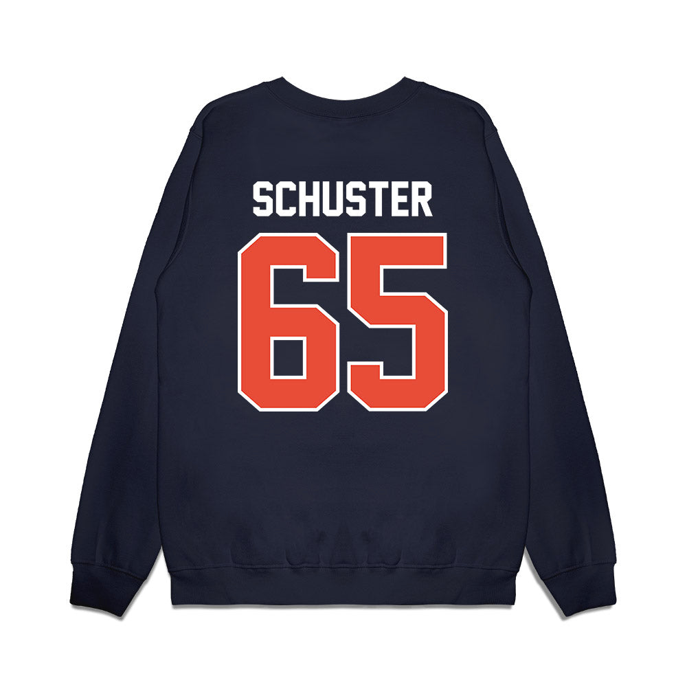 Illinois - NCAA Football : Dezmond Schuster - Vintage Helmet Premium Crewneck Sweatshirt-1
