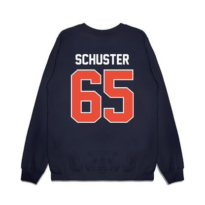 Illinois - NCAA Football : Dezmond Schuster - Vintage Helmet Premium Crewneck Sweatshirt-1