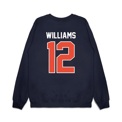 Illinois - NCAA Football : Isaiah Williams - Vintage Helmet Premium Crewneck Sweatshirt-1