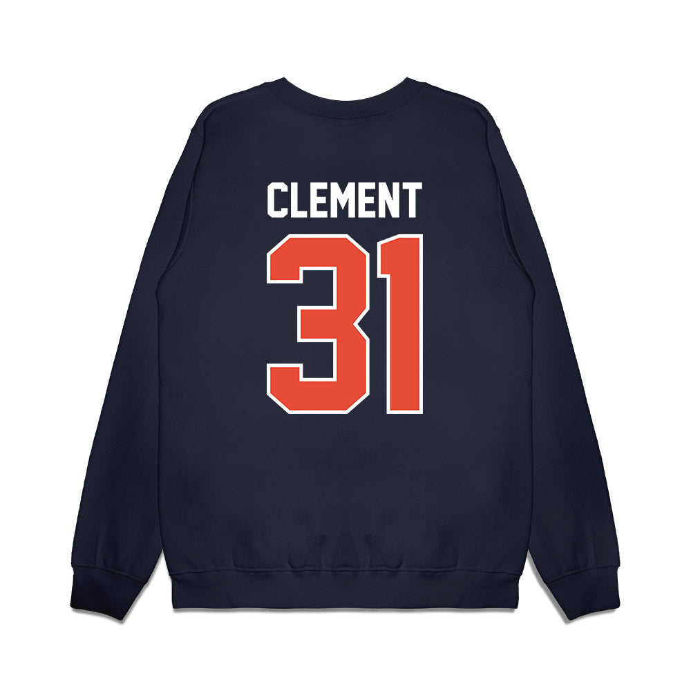 Illinois - NCAA Football : Murphy Clement - Vintage Helmet Premium Crewneck Sweatshirt-1