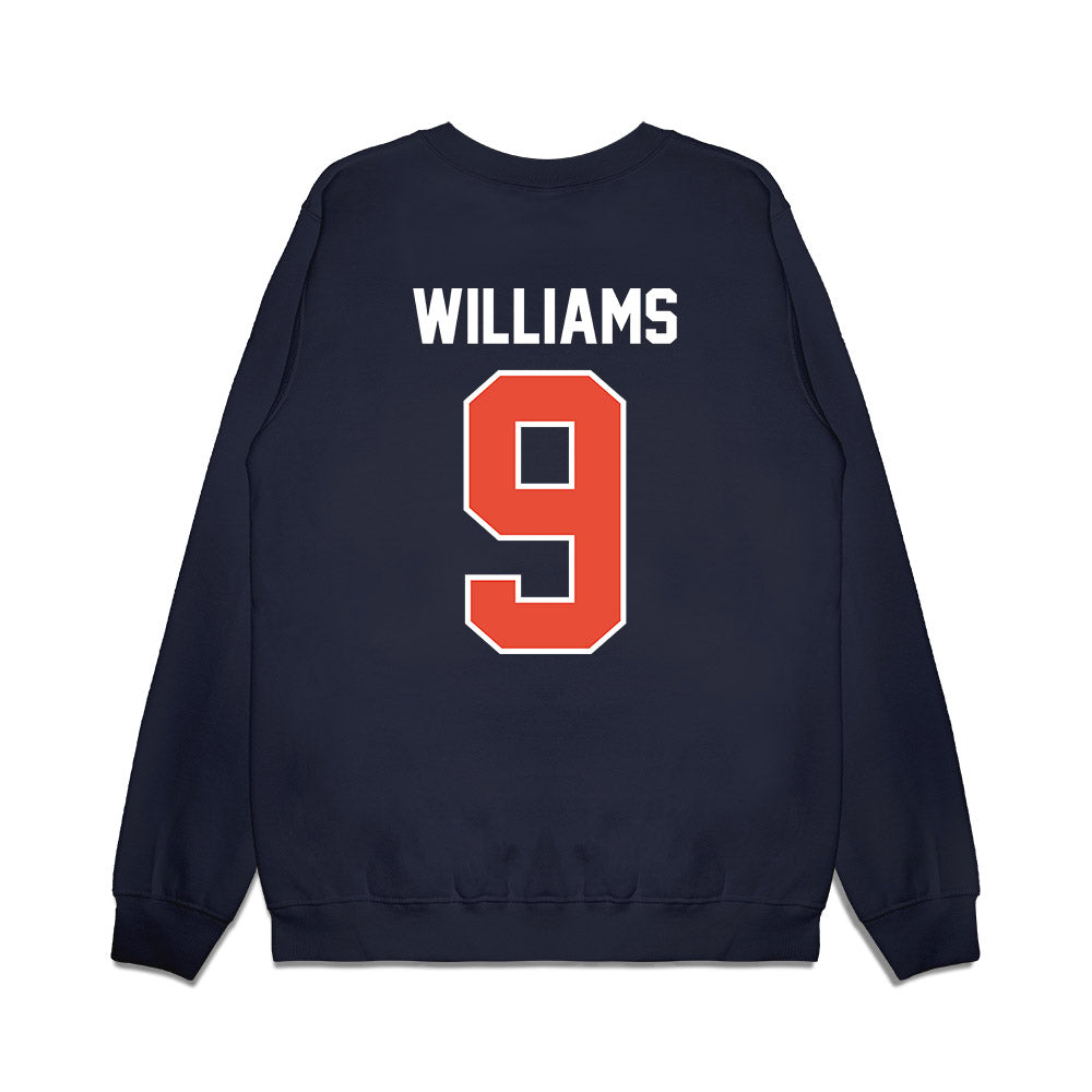 Illinois - NCAA Football : Lavon Williams - Vintage Helmet Premium Crewneck Sweatshirt-1