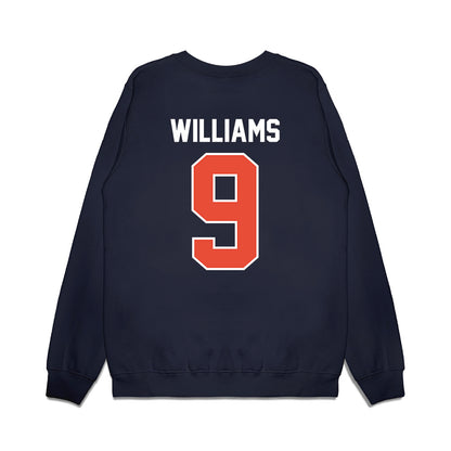 Illinois - NCAA Football : Lavon Williams - Vintage Helmet Premium Crewneck Sweatshirt-1