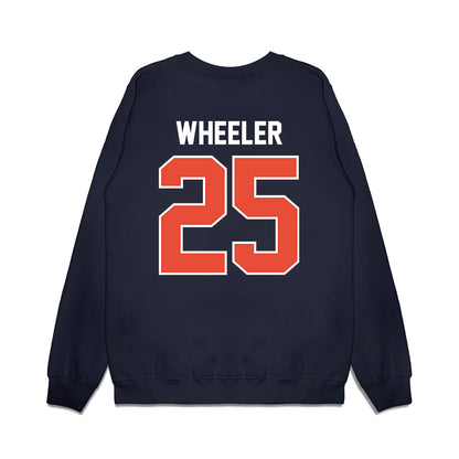 Illinois - NCAA Football : Nelsyn Wheeler - Vintage Helmet Premium Crewneck Sweatshirt-1