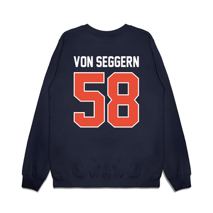Illinois - NCAA Football : Landen Von Seggern - Vintage Helmet Premium Crewneck Sweatshirt-1