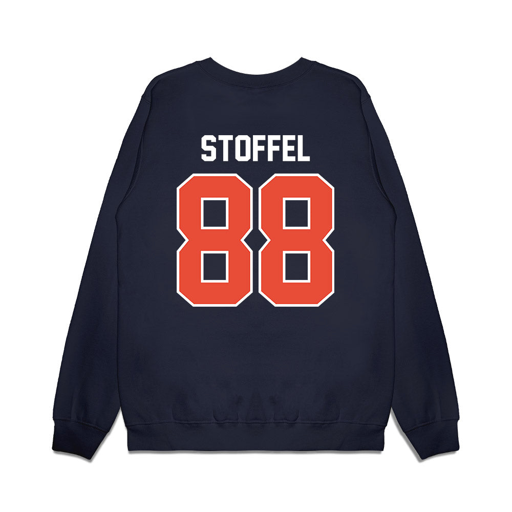 Illinois - NCAA Football : Davin Stoffel - Vintage Helmet Premium Crewneck Sweatshirt-1
