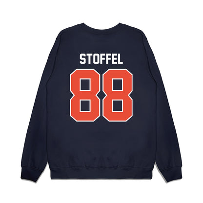 Illinois - NCAA Football : Davin Stoffel - Vintage Helmet Premium Crewneck Sweatshirt-1
