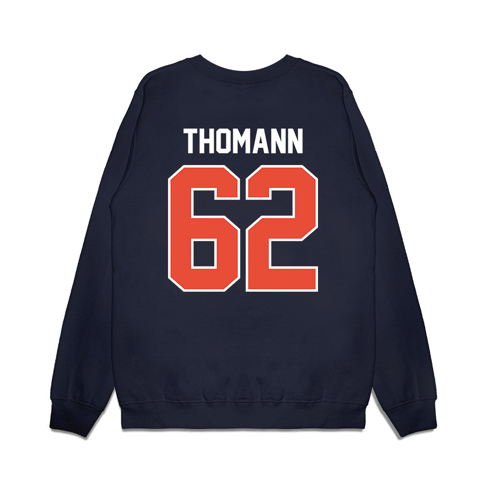 Illinois - NCAA Football : Casey Thomann - Vintage Helmet Premium Crewneck Sweatshirt-1