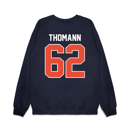 Illinois - NCAA Football : Casey Thomann - Vintage Helmet Premium Crewneck Sweatshirt-1