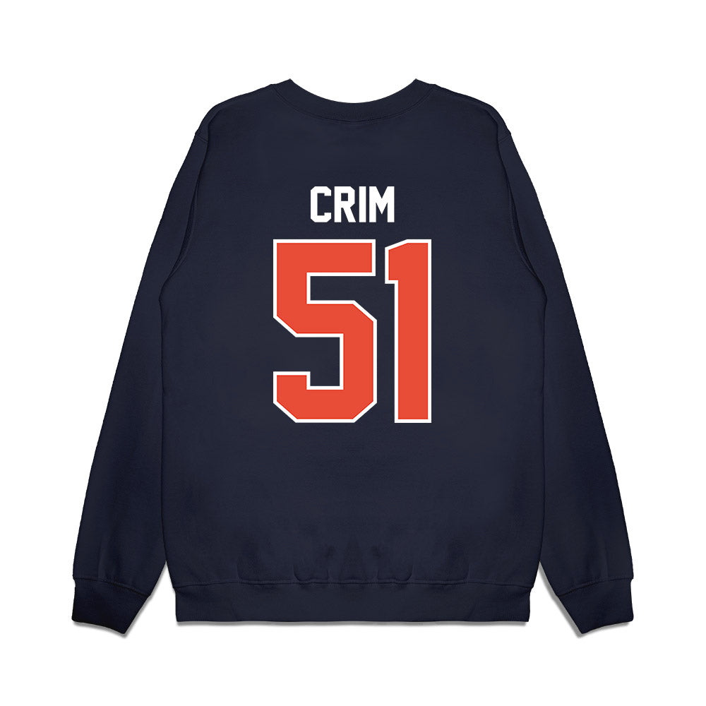 Illinois - NCAA Football : Parker Crim - Vintage Helmet Premium Crewneck Sweatshirt-1