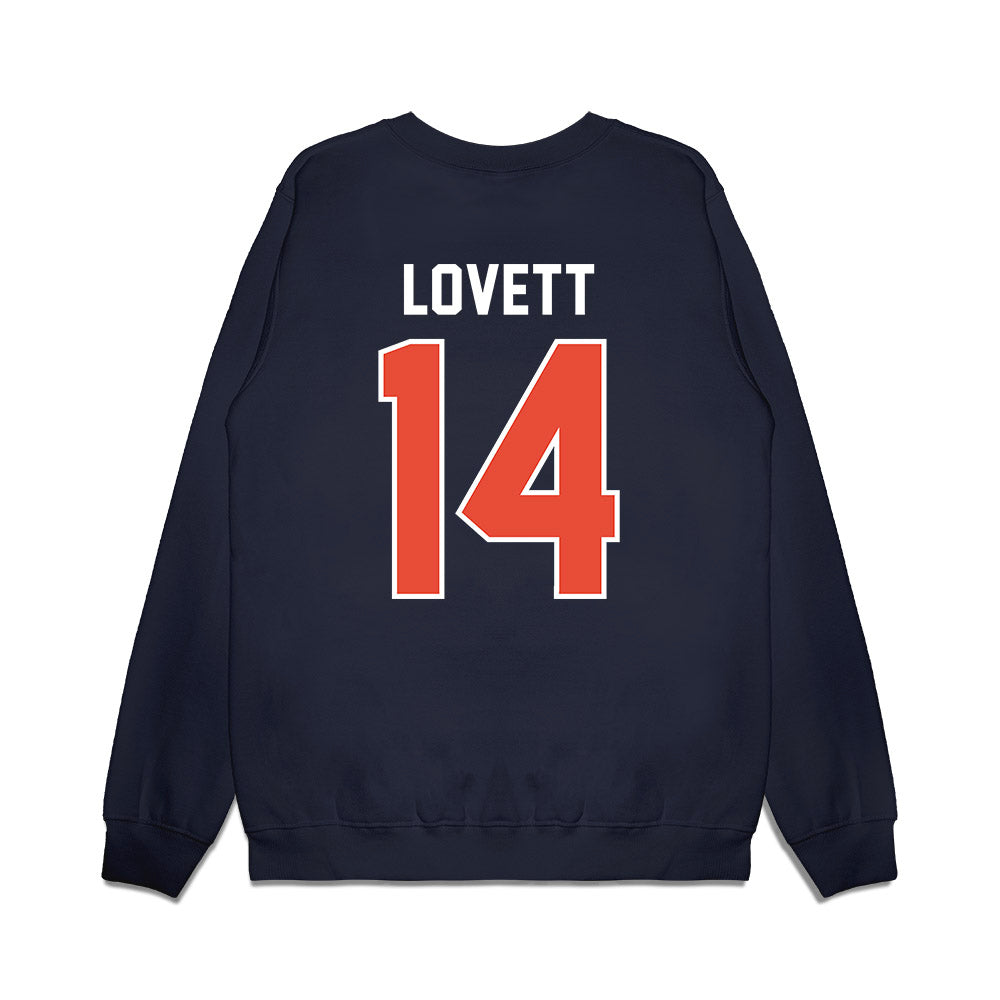 Illinois - NCAA Football : Andre Lovett - Vintage Helmet Premium Crewneck Sweatshirt-1