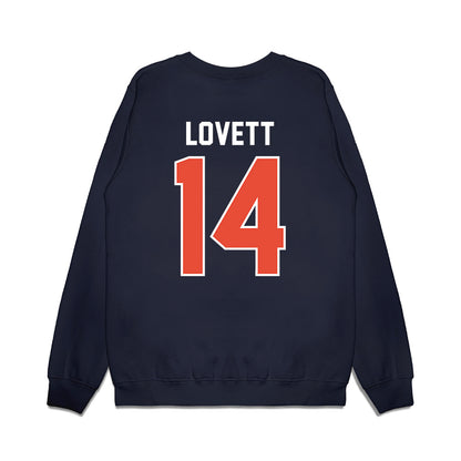Illinois - NCAA Football : Andre Lovett - Vintage Helmet Premium Crewneck Sweatshirt-1