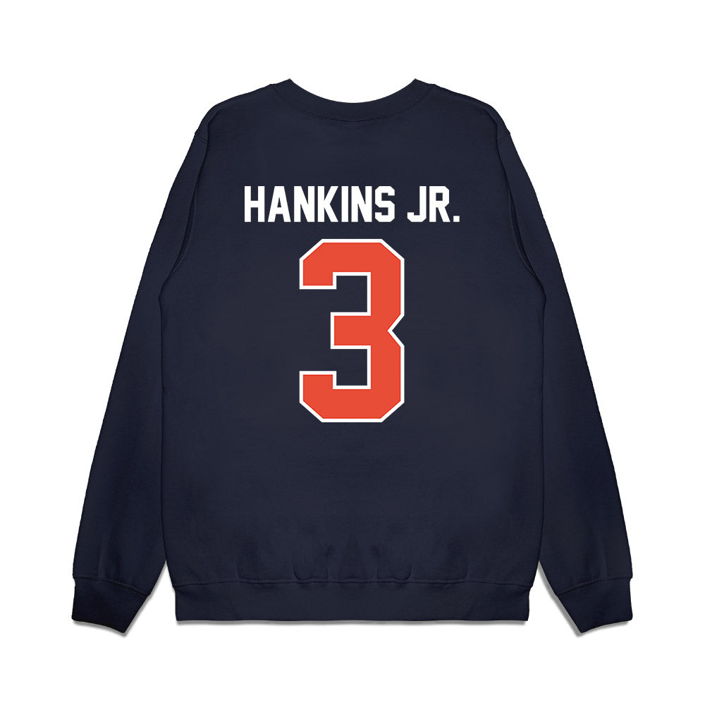 Illinois - NCAA Football : Nick Hankins Jr. - Vintage Helmet Premium Crewneck Sweatshirt-1
