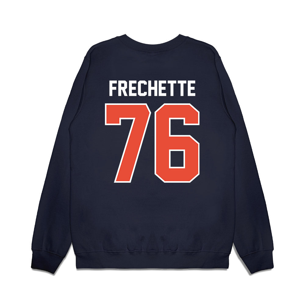 Illinois - NCAA Football : Dylan Frechette - Vintage Helmet Premium Crewneck Sweatshirt-1