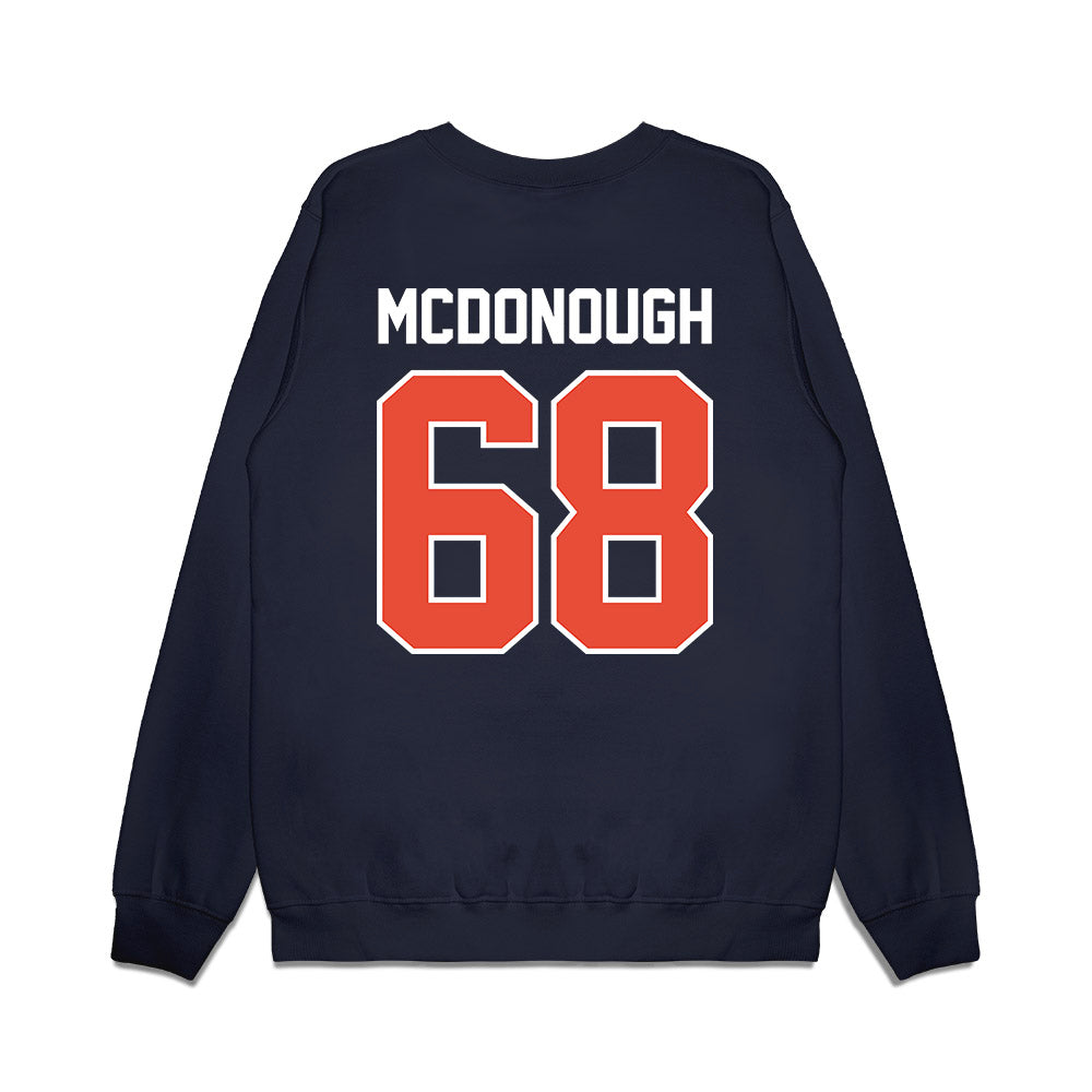 Illinois - NCAA Football : Michael McDonough - Vintage Helmet Premium Crewneck Sweatshirt-1
