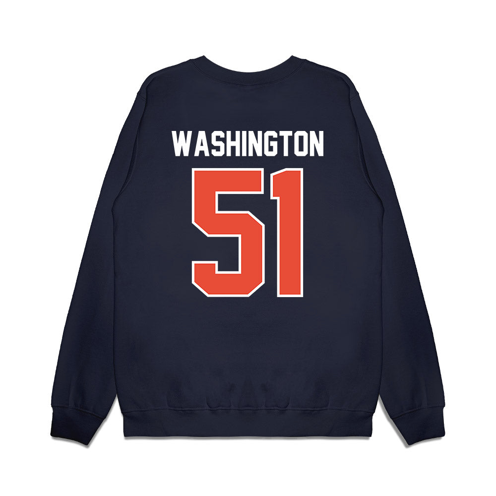 Illinois - NCAA Football : Alfred Washington - Vintage Helmet Premium Crewneck Sweatshirt-1