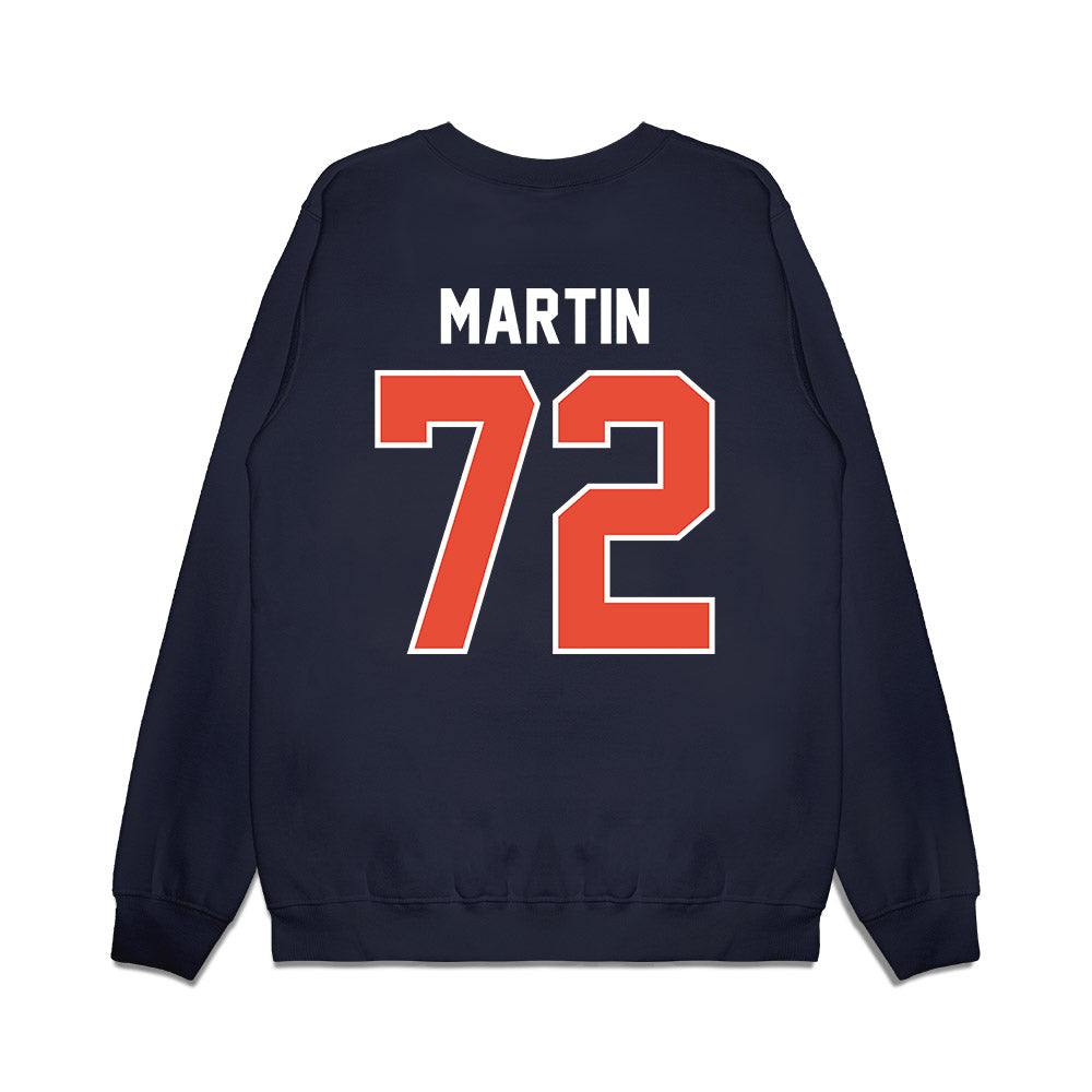 Illinois - NCAA Football : Christian Martin - Vintage Helmet Premium Crewneck Sweatshirt-1