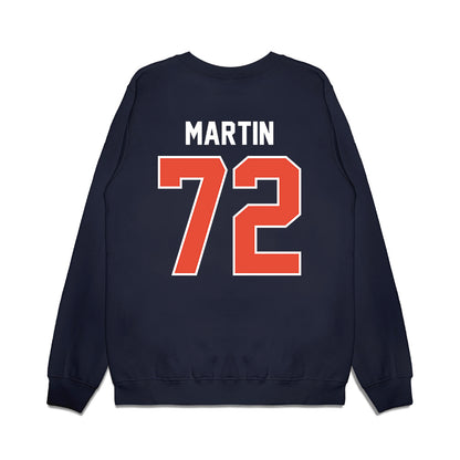 Illinois - NCAA Football : Christian Martin - Vintage Helmet Premium Crewneck Sweatshirt-1
