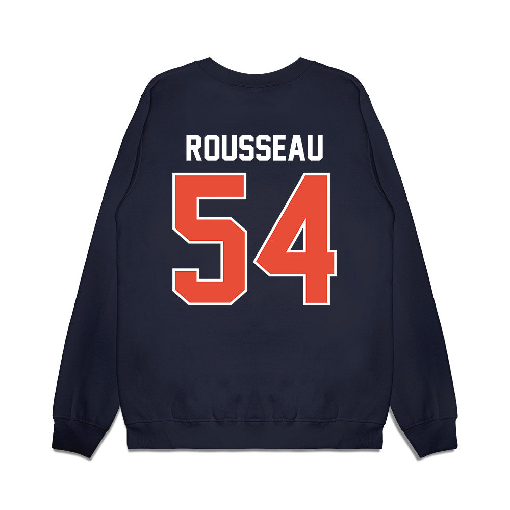Illinois - NCAA Football : Griffin Rousseau - Vintage Helmet Premium Crewneck Sweatshirt-1