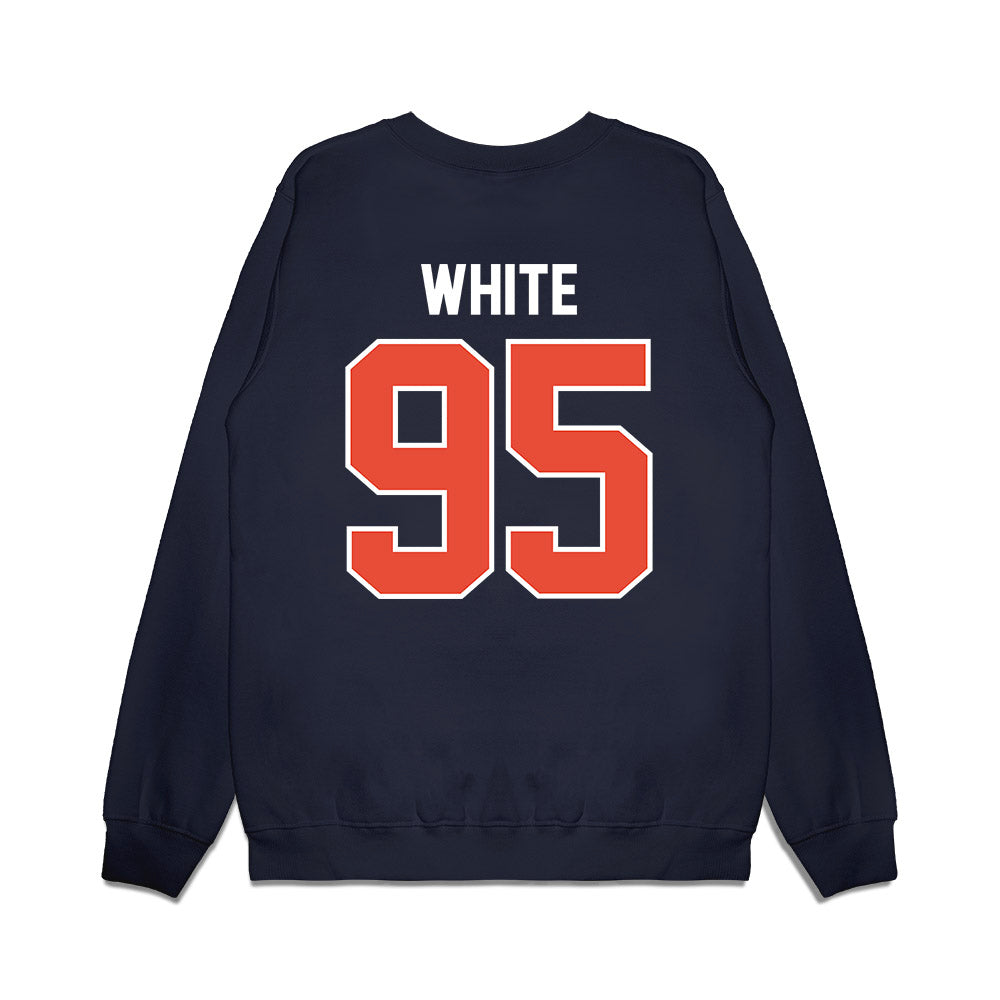 Illinois - NCAA Football : Isaiah White - Vintage Helmet Premium Crewneck Sweatshirt-1