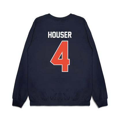 Illinois - NCAA Football : Katin Houser - Vintage Helmet Premium Crewneck Sweatshirt-1