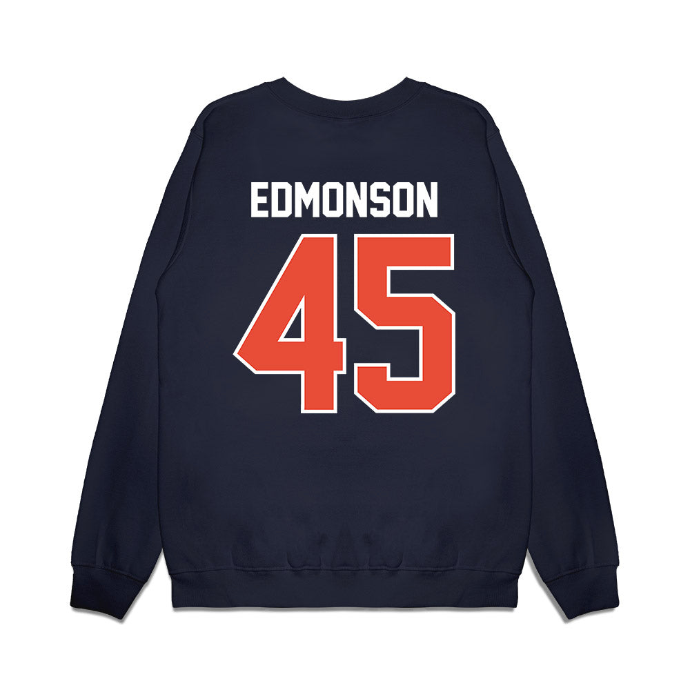 Illinois - NCAA Football : Robert Edmonson - Vintage Helmet Premium Crewneck Sweatshirt-1
