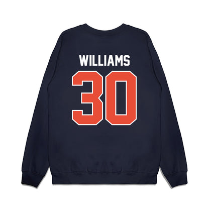 Illinois - NCAA Football : Tony Williams - Vintage Helmet Premium Crewneck Sweatshirt-1