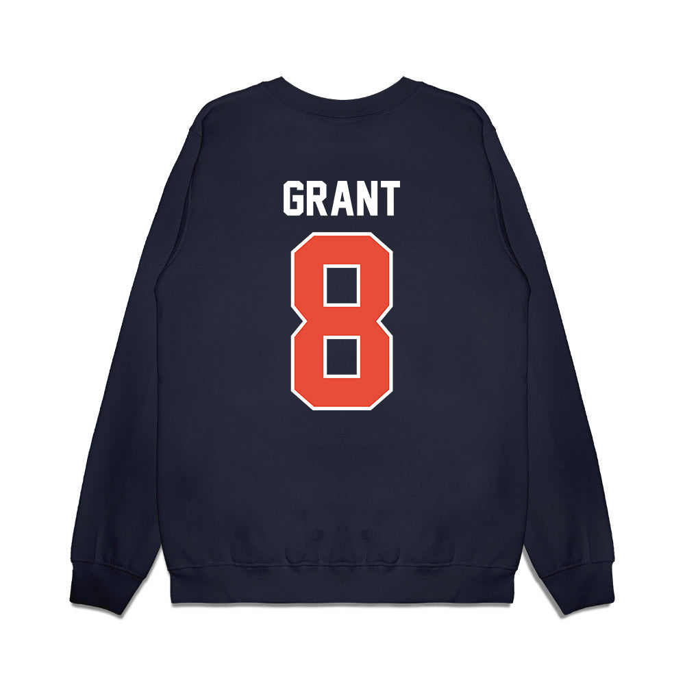 Illinois - NCAA Football : Davon Grant - Vintage Helmet Premium Crewneck Sweatshirt-1