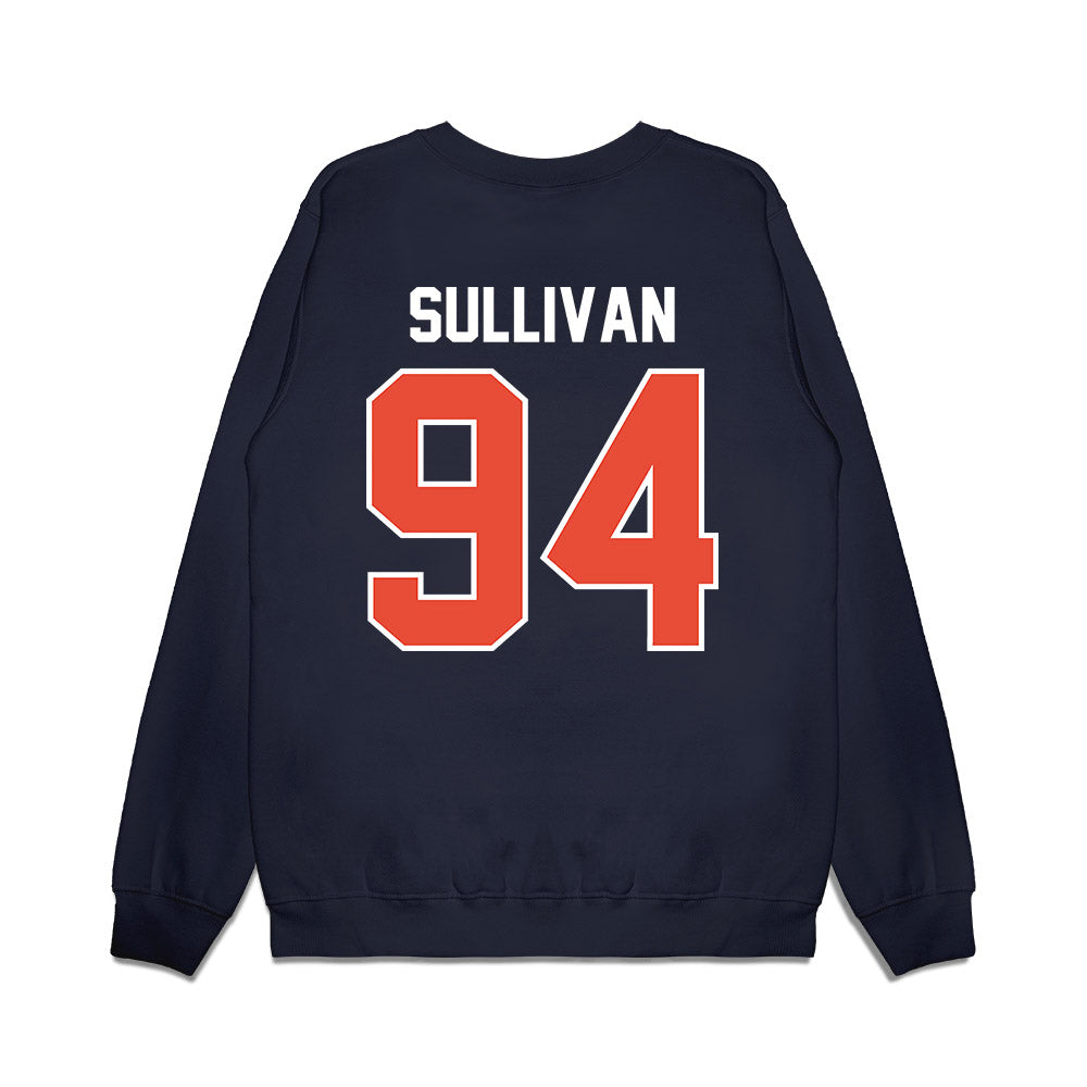Illinois - NCAA Football : Connor Sullivan - Vintage Helmet Premium Crewneck Sweatshirt-1