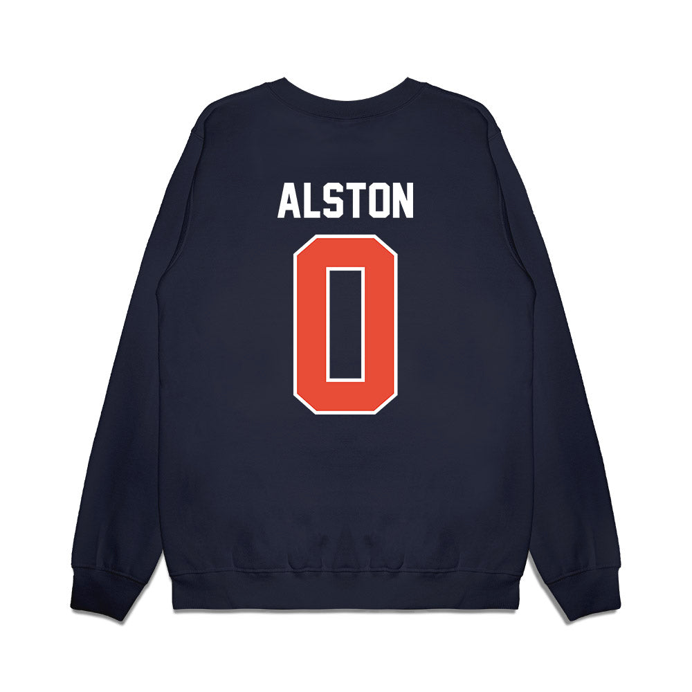 Illinois - NCAA Football : Kenyon Alston - Vintage Helmet Premium Crewneck Sweatshirt-1