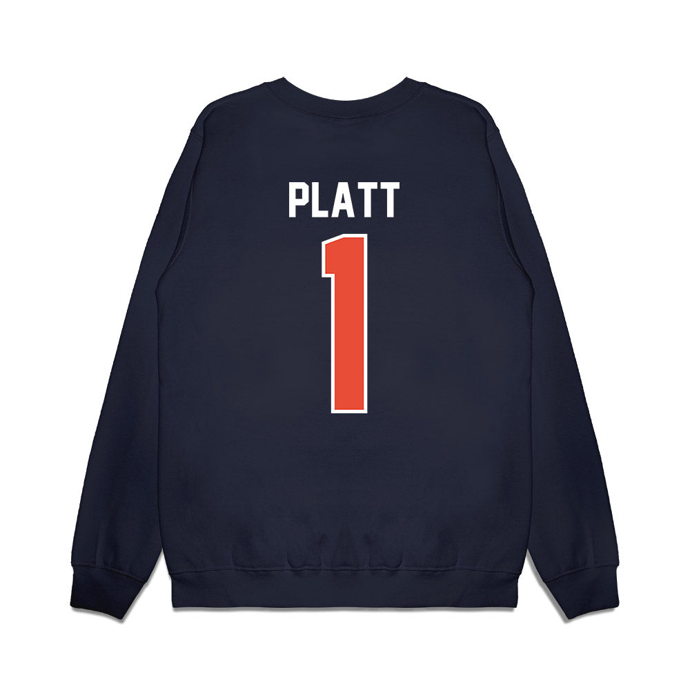 Illinois - NCAA Football : Jayshon Platt - Vintage Helmet Premium Crewneck Sweatshirt-1