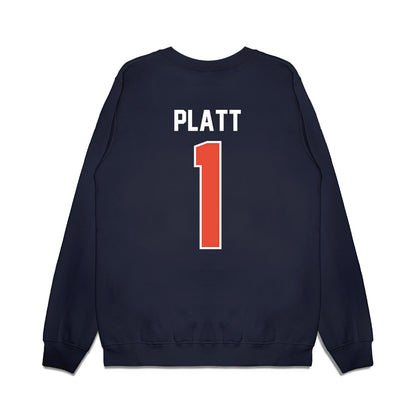 Illinois - NCAA Football : Jayshon Platt - Vintage Helmet Premium Crewneck Sweatshirt-1