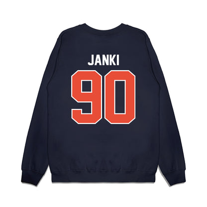 Illinois - NCAA Football : Carter Janki - Vintage Helmet Premium Crewneck Sweatshirt-1