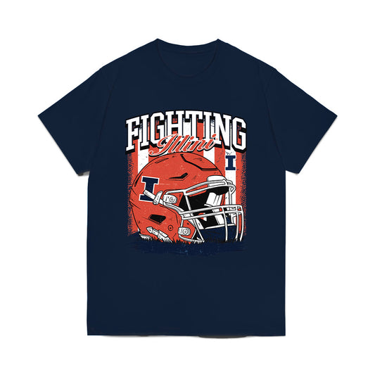 Illinois - NCAA Football : Ean Rhea - Vintage Helmet Comfort Colors T-Shirt-0