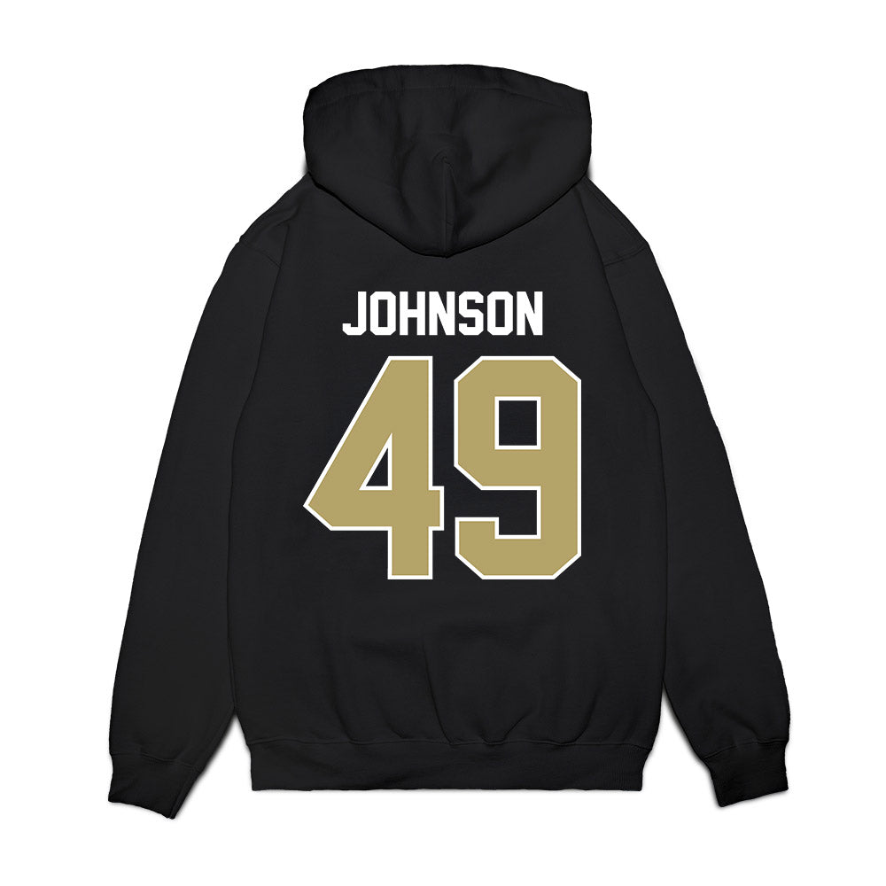 Central Florida - NCAA Football : DJ Johnson - Vintage Helmet Premium Hooded Sweatshirt-1