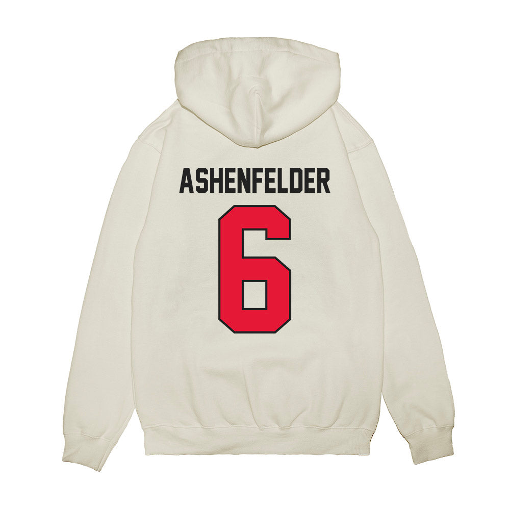 Rutgers - NCAA Football : Sean Ashenfelder - Vintage Helmet Premium Hooded Sweatshirt-1
