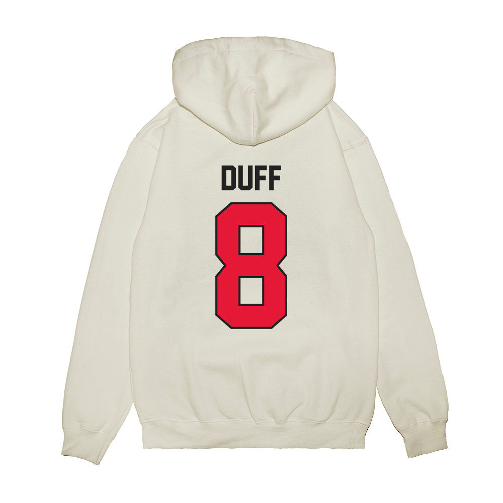 Rutgers - NCAA Football : KJ Duff - Vintage Helmet Premium Hooded Sweatshirt-1