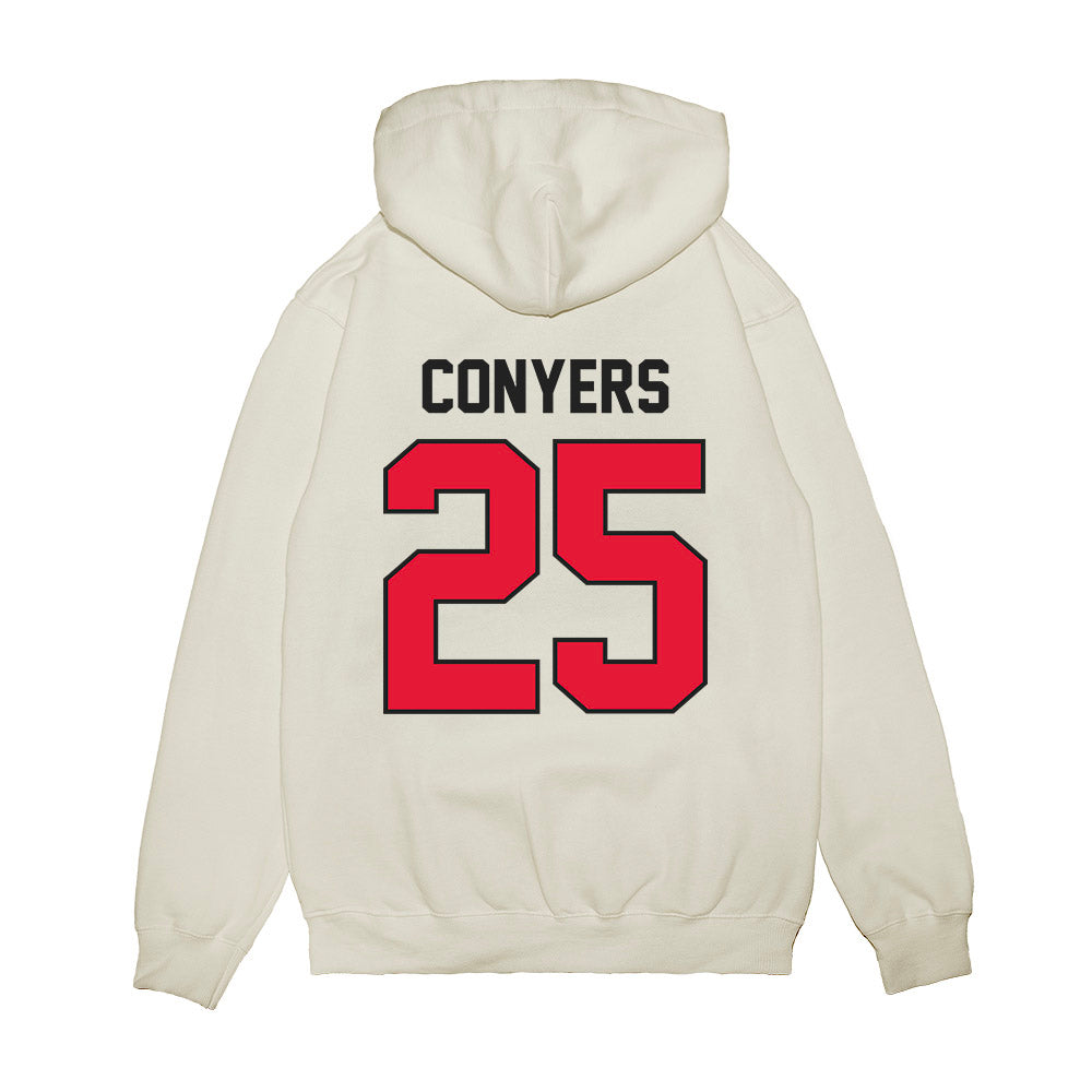 Rutgers - NCAA Football : Jamareis Conyers - Vintage Helmet Premium Hooded Sweatshirt-1