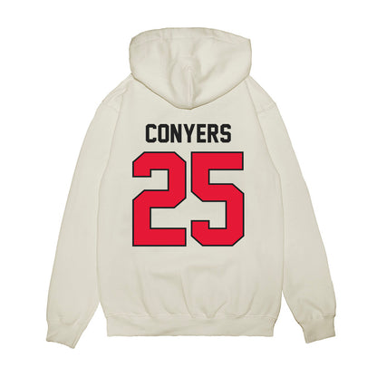 Rutgers - NCAA Football : Jamareis Conyers - Vintage Helmet Premium Hooded Sweatshirt-1