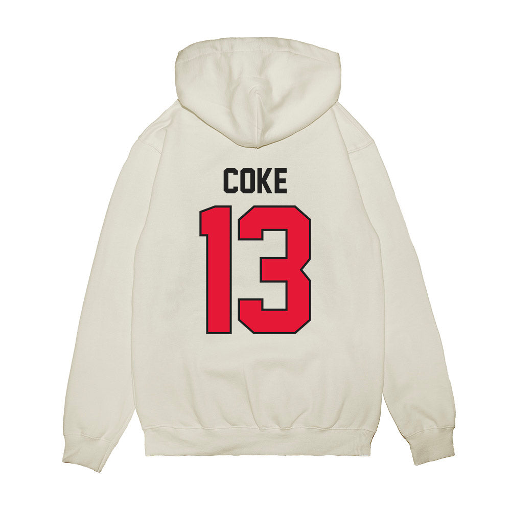 Rutgers - NCAA Football : Elias Coke - Vintage Helmet Premium Hooded Sweatshirt-1